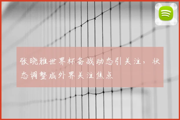 张晓雅世界杯备战动态引关注，状态调整成外界关注焦点